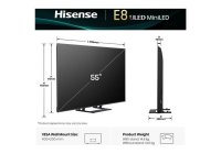 Hisense 55E8QTUK 55 Inch (139 cm) Smart TV