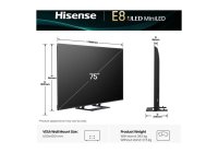Hisense 75E8QTUK 75 Inch (191 cm) Smart TV
