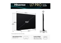 Hisense 100U7QTUK PRO 100 Inch (254 cm) Smart TV