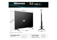 Hisense 58A6QTUK 58 Inch (147 cm) Smart TV