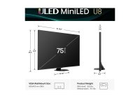 Hisense 75U8QG 75 Inch (191 cm) Smart TV