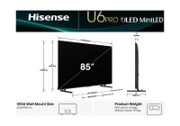 Hisense 85U6QNZ PRO 85 Inch (216 cm) Smart TV
