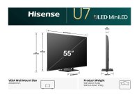 Hisense 55U7QNZ 55 Inch (139 cm) Smart TV