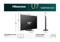 Hisense 75U7QNZ 75 Inch (191 cm) Smart TV
