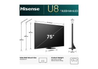 Hisense 75U8QAU 75 Inch (191 cm) Smart TV