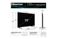 Hisense 75U6QAU PRO 75 Inch (191 cm) Smart TV