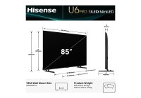 Hisense 85U6QAU PRO 85 Inch (216 cm) Smart TV